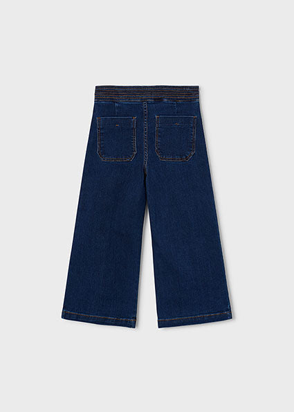 Mayoral pantaloni fete blugi wide leg 2-10 ani Denim super dark