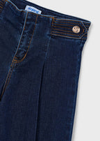 Mayoral pantaloni fete blugi wide leg 2-10 ani Denim super dark
