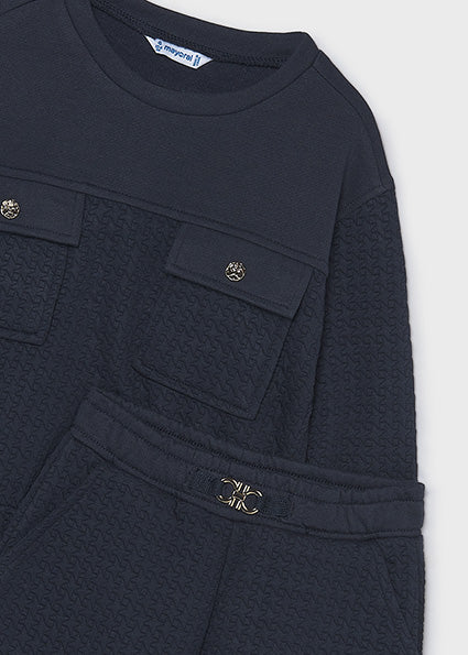 Mayoral compleu fete 2 piese 5-10 ani Navy blue