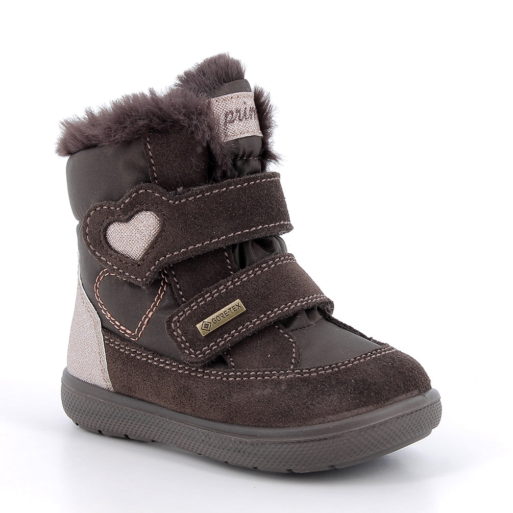 Primigi cizme fete imblanite Gore-Tex 19-29 Brown cu inimioara