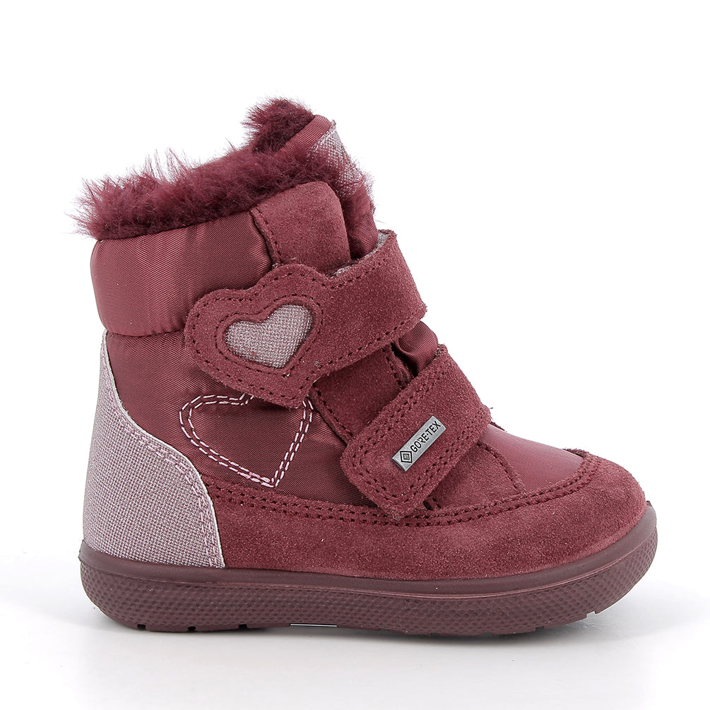 Primigi cizme fete imblanite Gore-Tex 19-29 Burgundy cu inimioara Imagine secundară a produsului