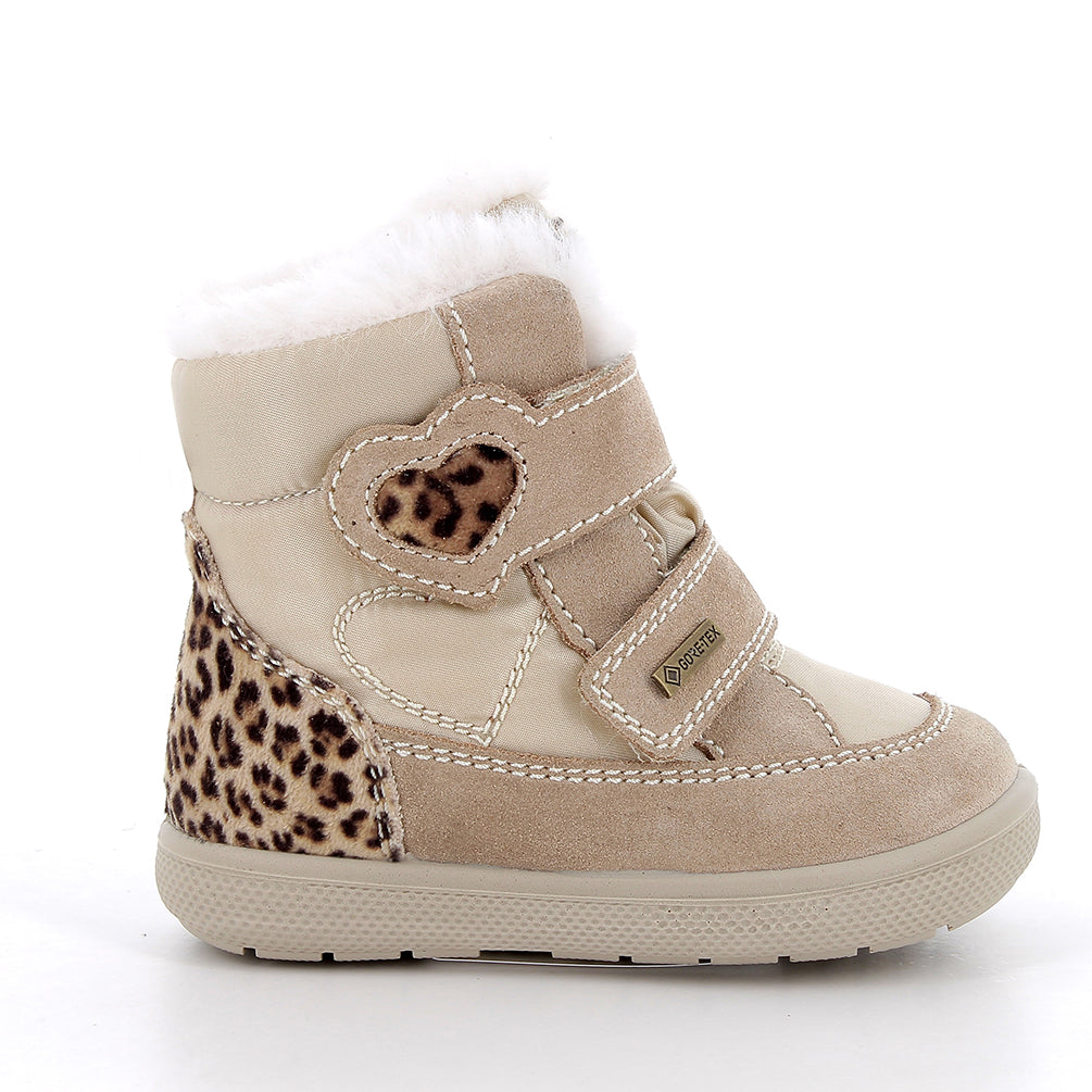 Primigi cizme fete imblanite Gore-Tex 19-29 Beige cu inimioara Imagine secundară a produsului