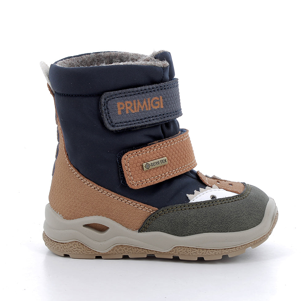 Primigi ghete baieti imblanite Gore-Tex 20-29 Brown and blue dino