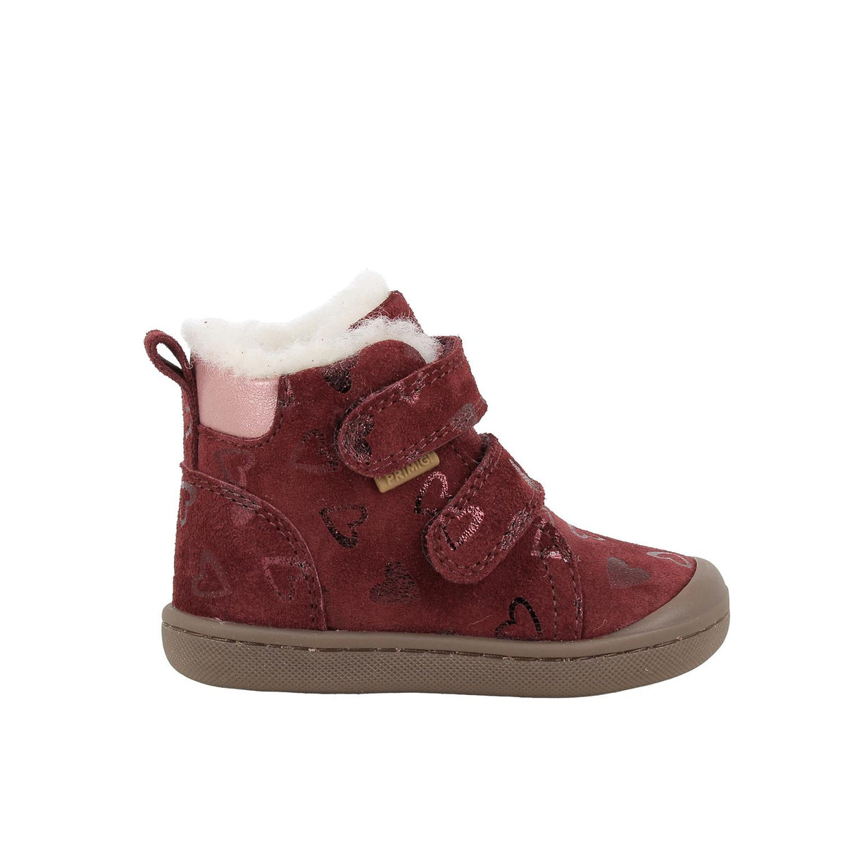 Primigi ghete fete captusite Slim Fit 18-25 Scam. Cuori Bordo cu inimioare