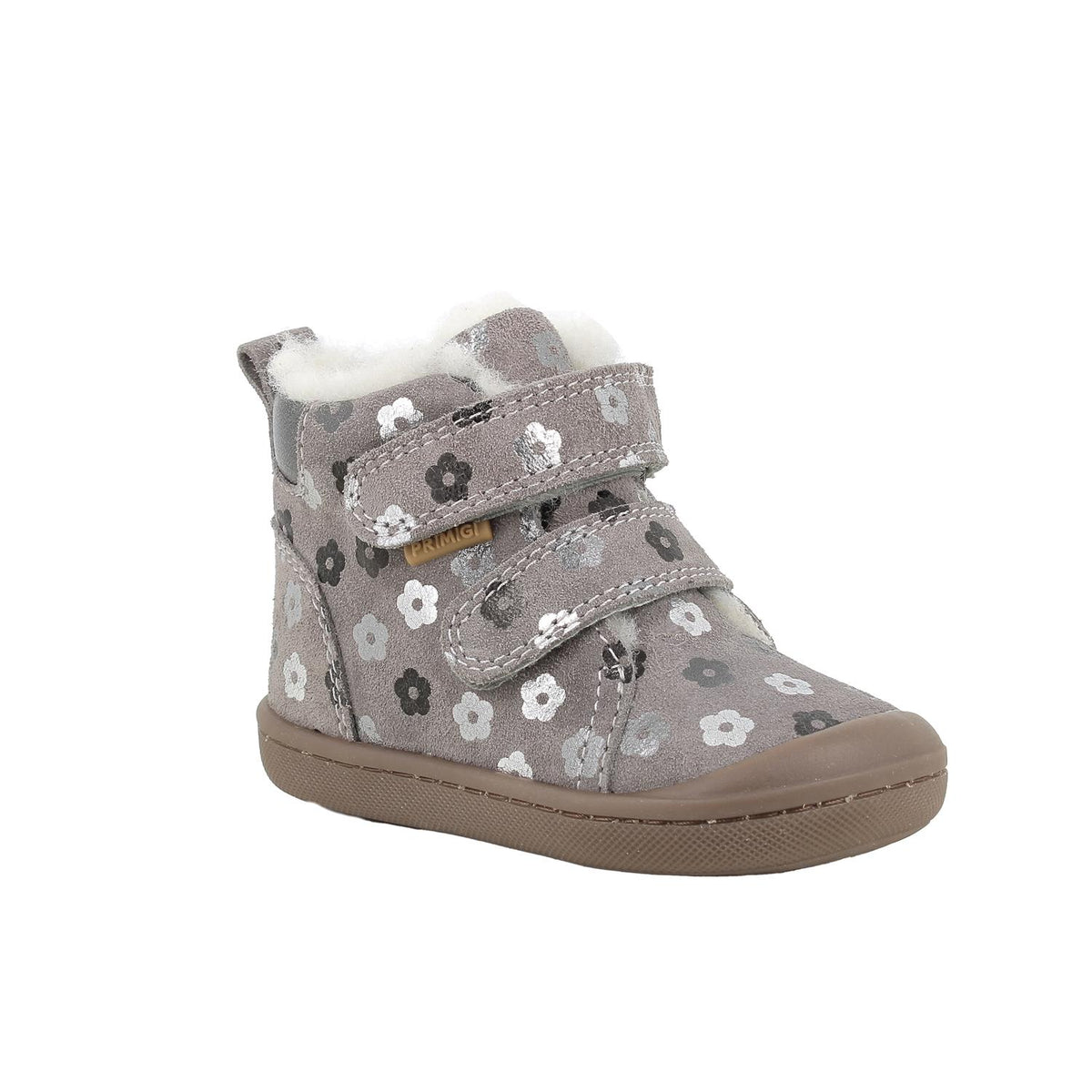 Primigi ghete fete captusite Slim Fit 18-25 Scam. Fiorell Grigio-Argento cu floricele