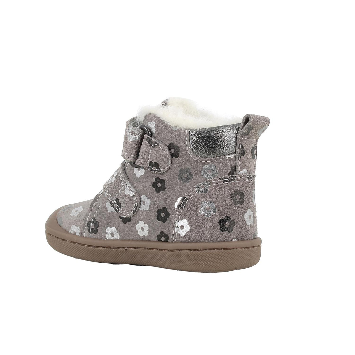 Primigi ghete fete captusite Slim Fit 18-25 Scam. Fiorell Grigio-Argento cu floricele