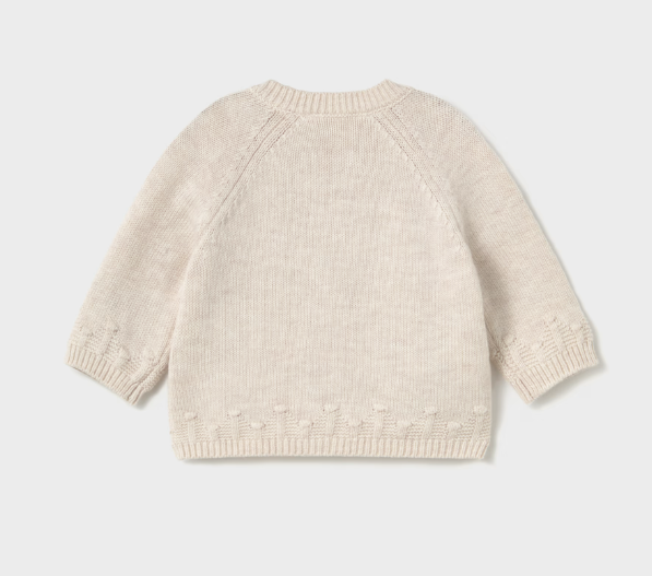 Mayoral jacheta baieti tip cardigan 0-18 luni Milk vigoré Imagine secundară a produsului