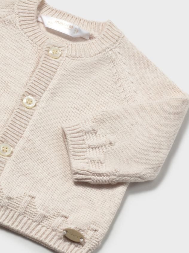 Mayoral jacheta baieti tip cardigan 0-18 luni Milk vigoré