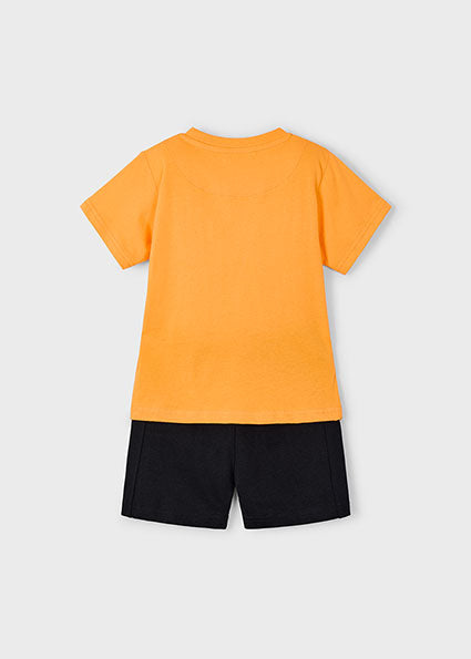 Mayoral compleu baieti 2 piese bermude si tricou 5-10 ani Orange