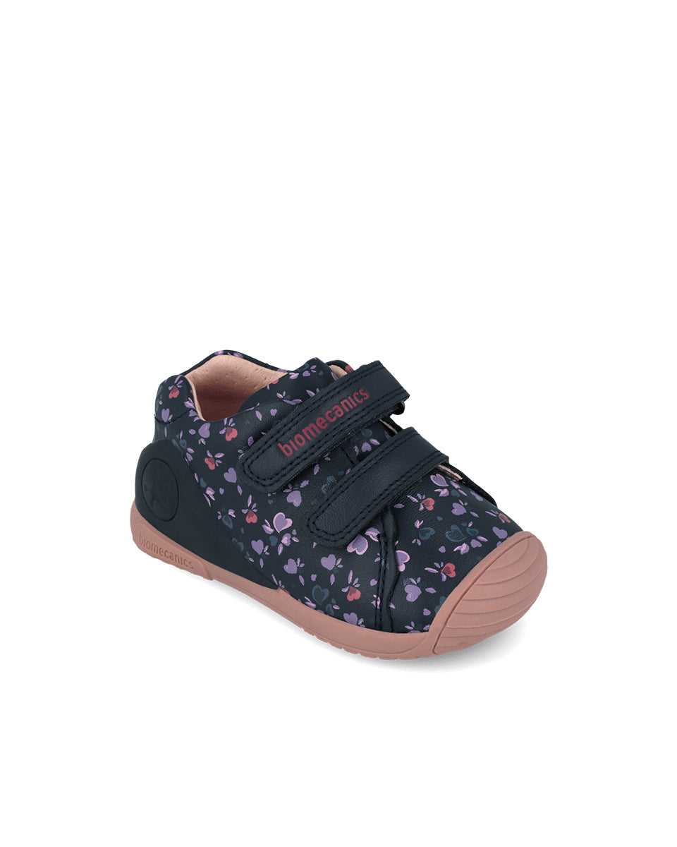 Biomecanics pantofi fete captusiti cu lana 18-25 Sauvage Ocean cu inimioare