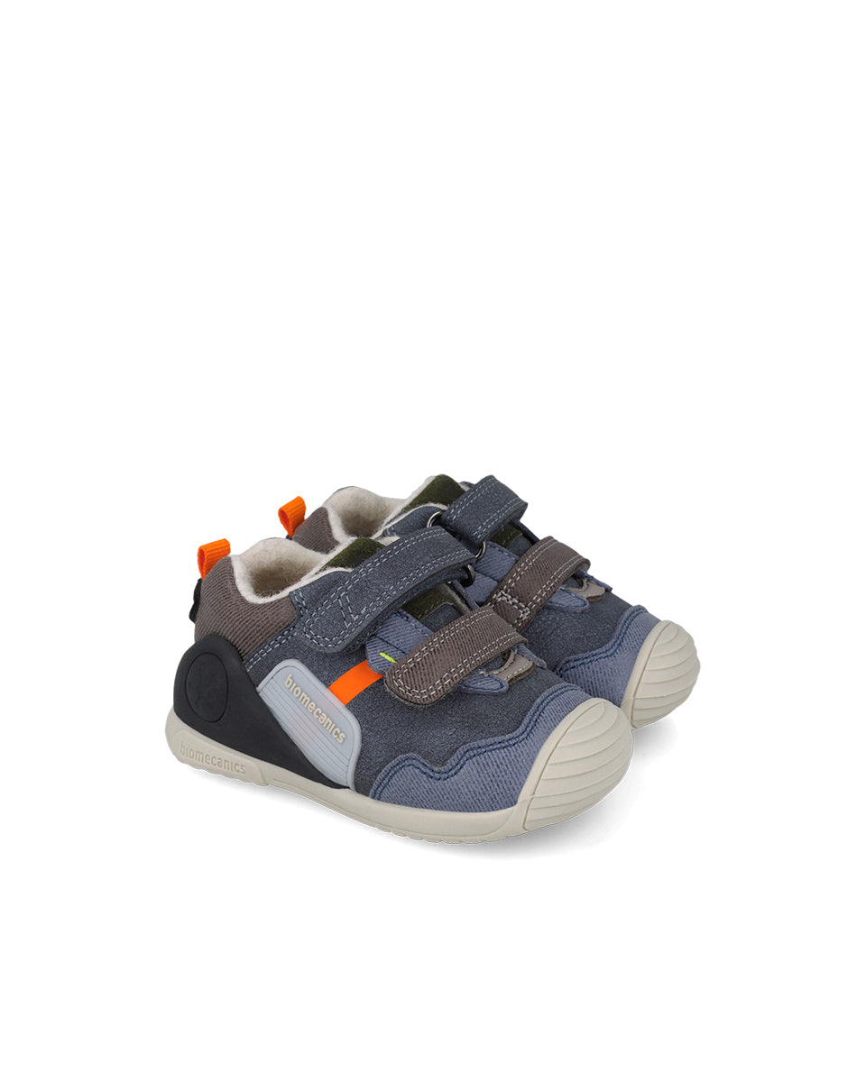 Biomecanics pantofi baieti captusiti cu lana 18-25 Nobuck Petrol