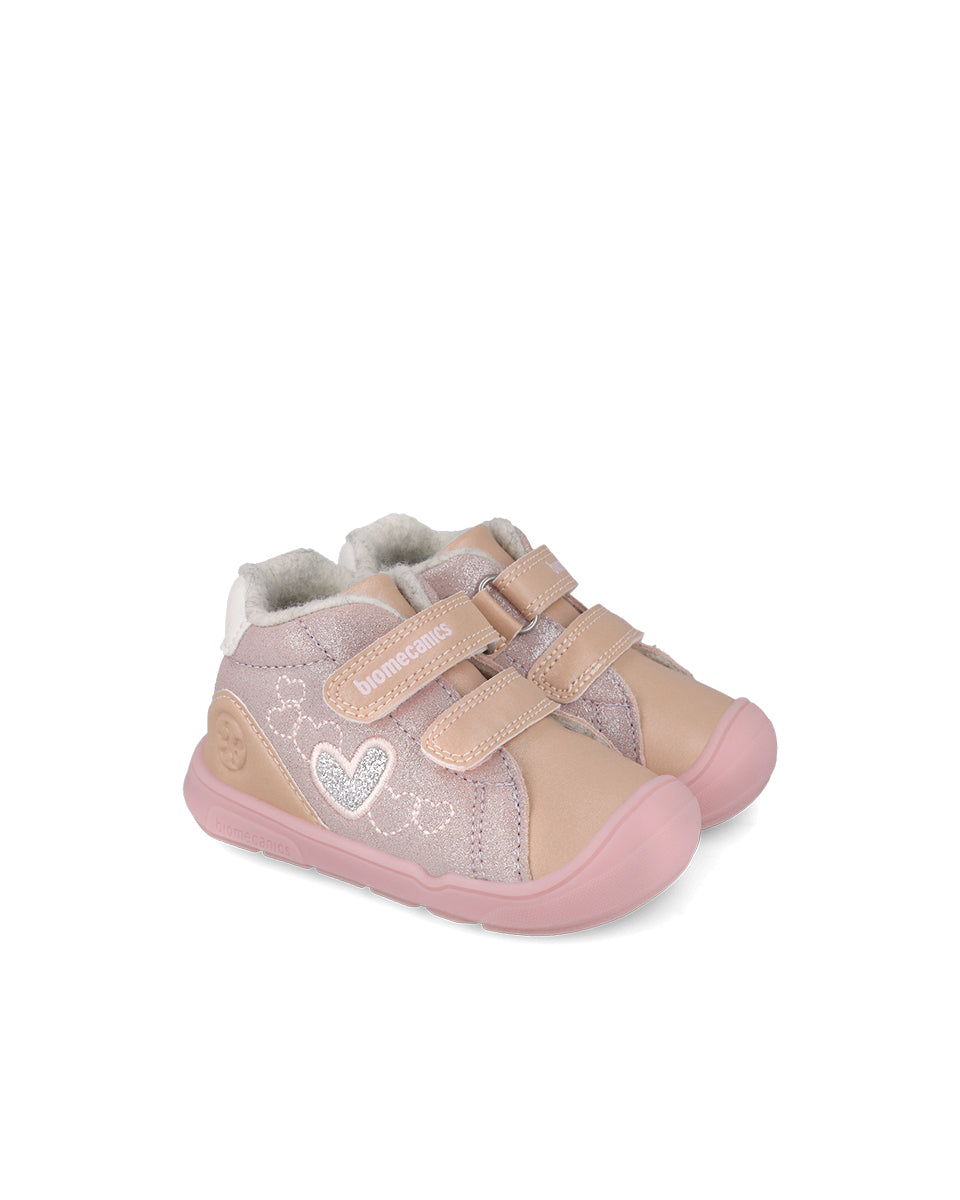 Biomecanics pantofi fete Wide captusiti cu lana 19-26 Serraje Laminado Lavender cu inimioare