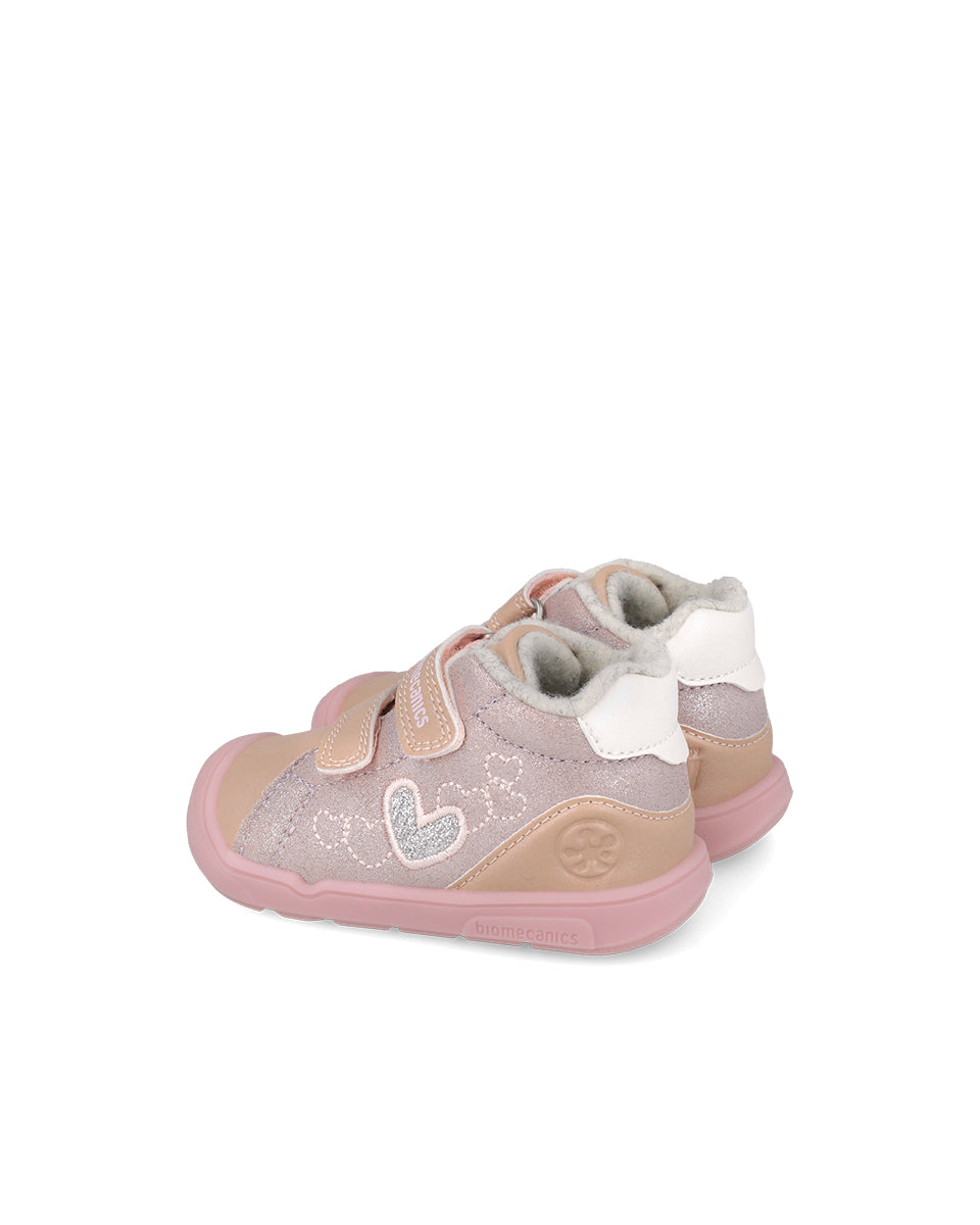 Biomecanics pantofi fete Wide captusiti cu lana 19-26 Serraje Laminado Lavender cu inimioare