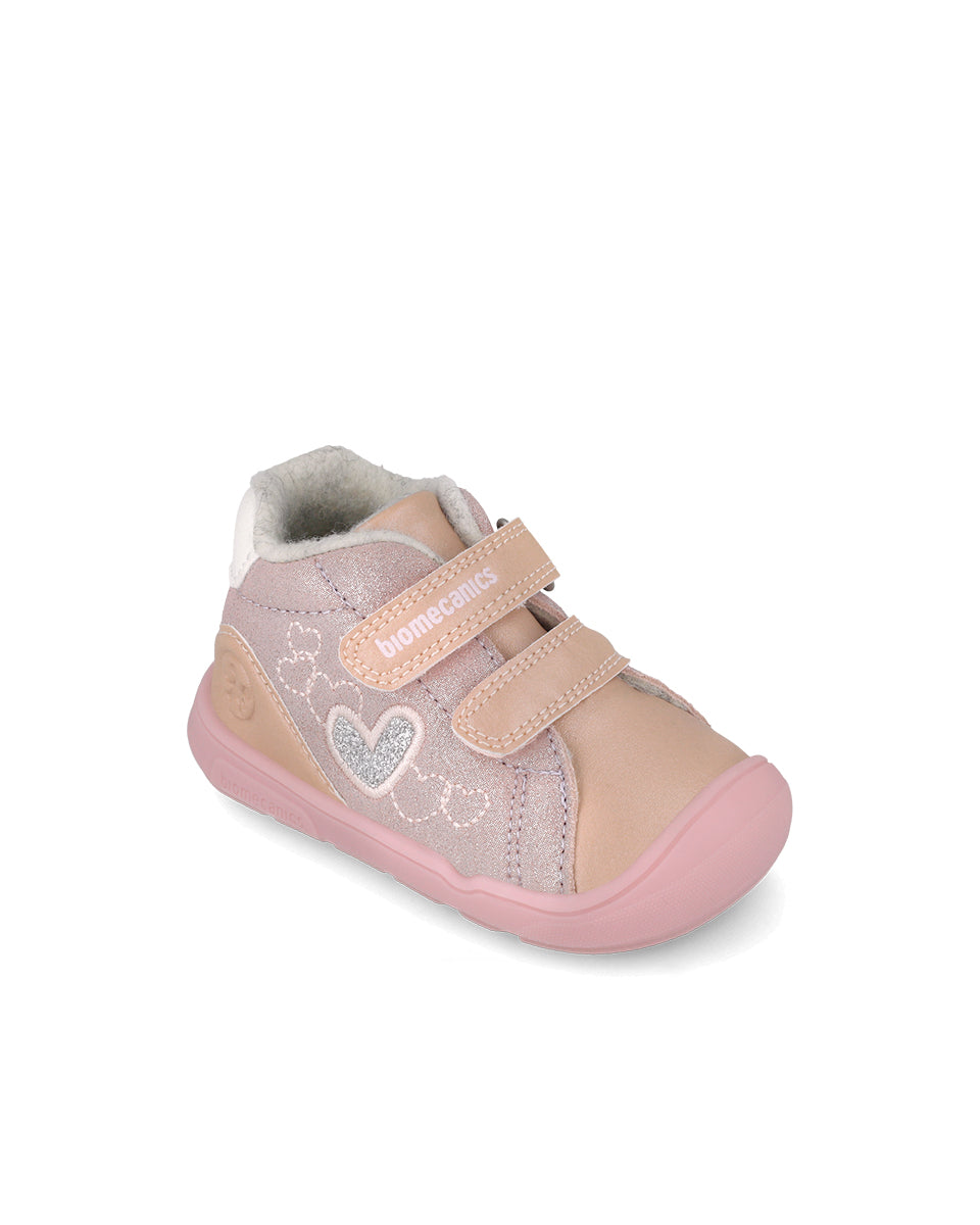Biomecanics pantofi fete Wide captusiti cu lana 19-26 Serraje Laminado Lavender cu inimioare
