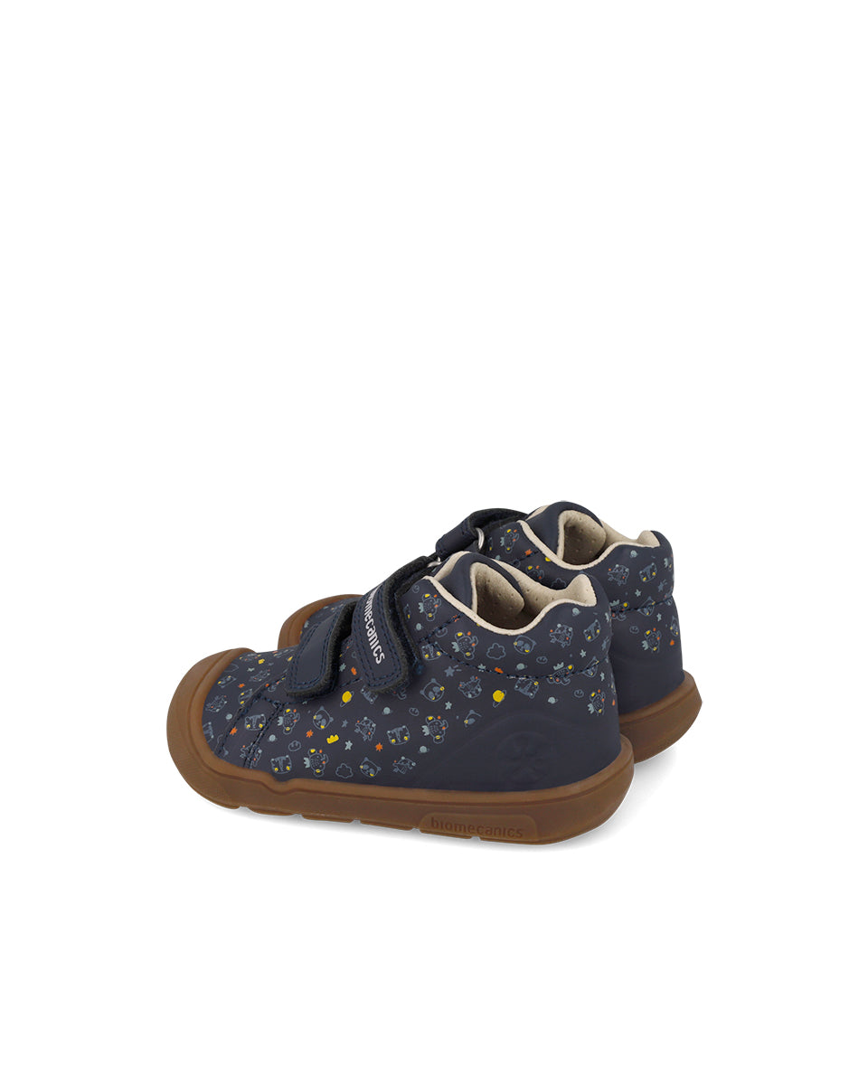 Biomecanics pantofi baieti Wide 19-26 Sauvage Azul cu animale