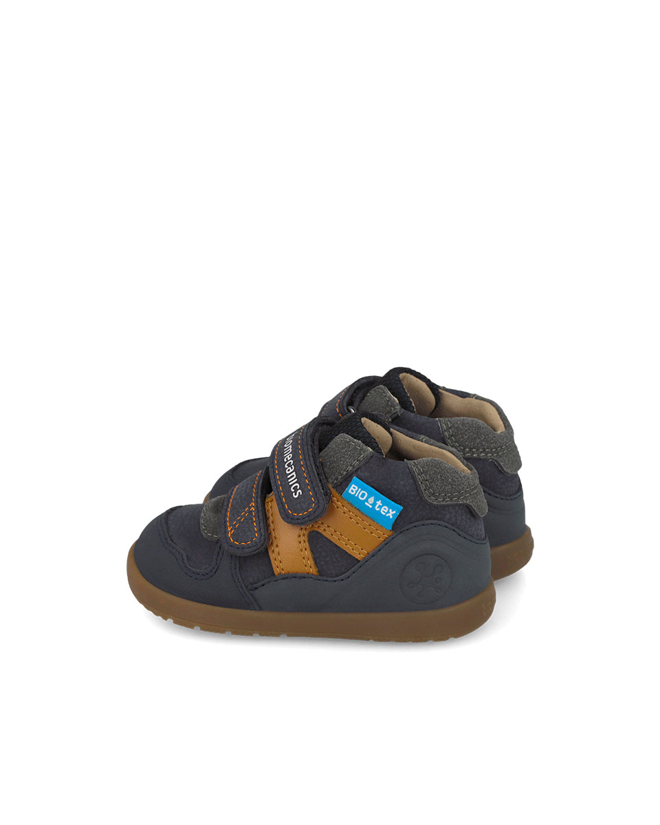 Biomecanics pantofi baieti Barefoot BioTEX Water rezistant 19-26 Nobuck Azul marino
