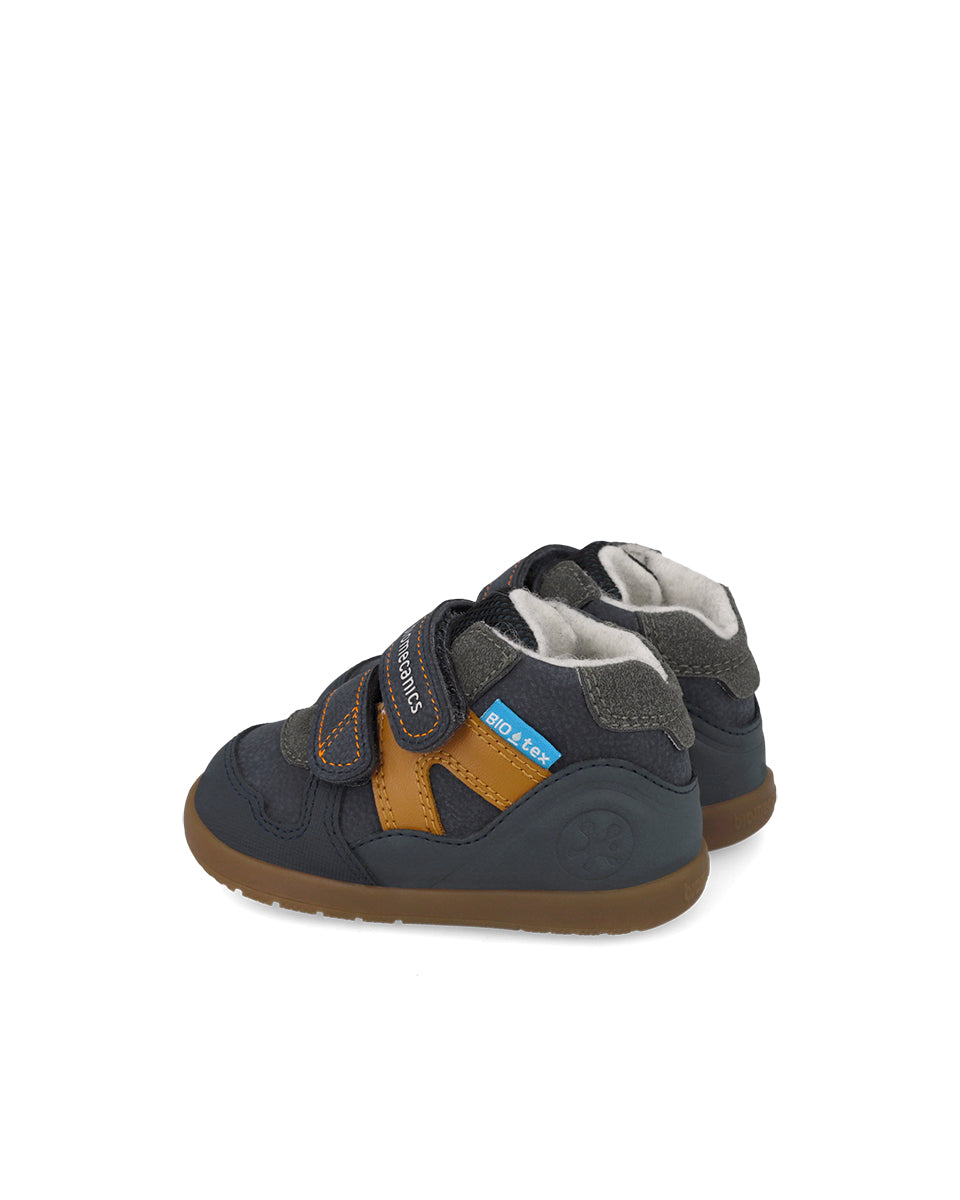Biomecanics pantofi baieti Barefoot BioTEX captusiti cu lana 19-26 Nobuck Azul Marino