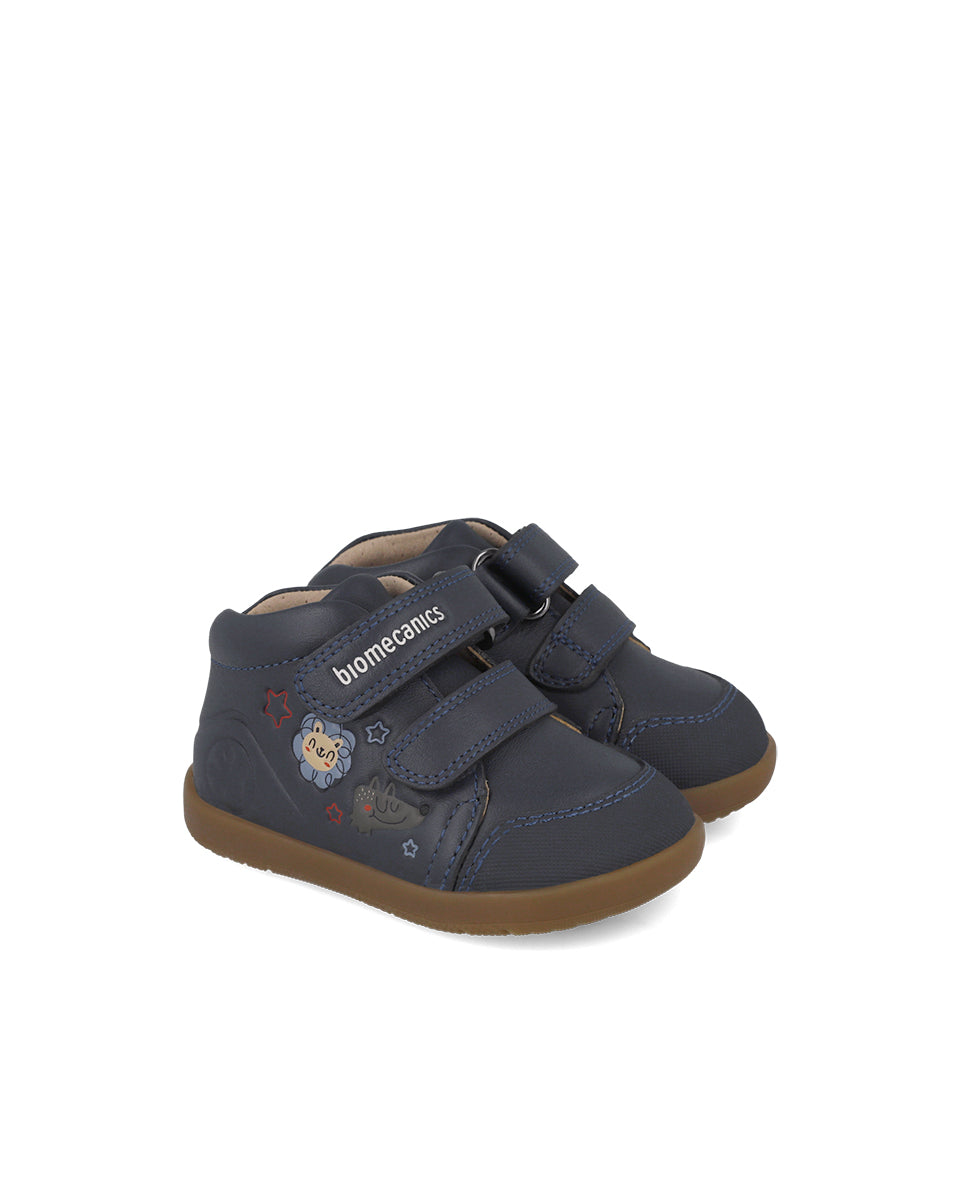 Biomecanics pantofi baieti Barefoot 19-26 Sauvage Ocean cu animale