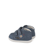 Biomecanics pantofi baieti Barefoot captusiti cu lana 19-26 Sauvage Petrol cu animale