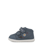 Biomecanics pantofi baieti Barefoot captusiti cu lana 19-26 Sauvage Petrol cu animale