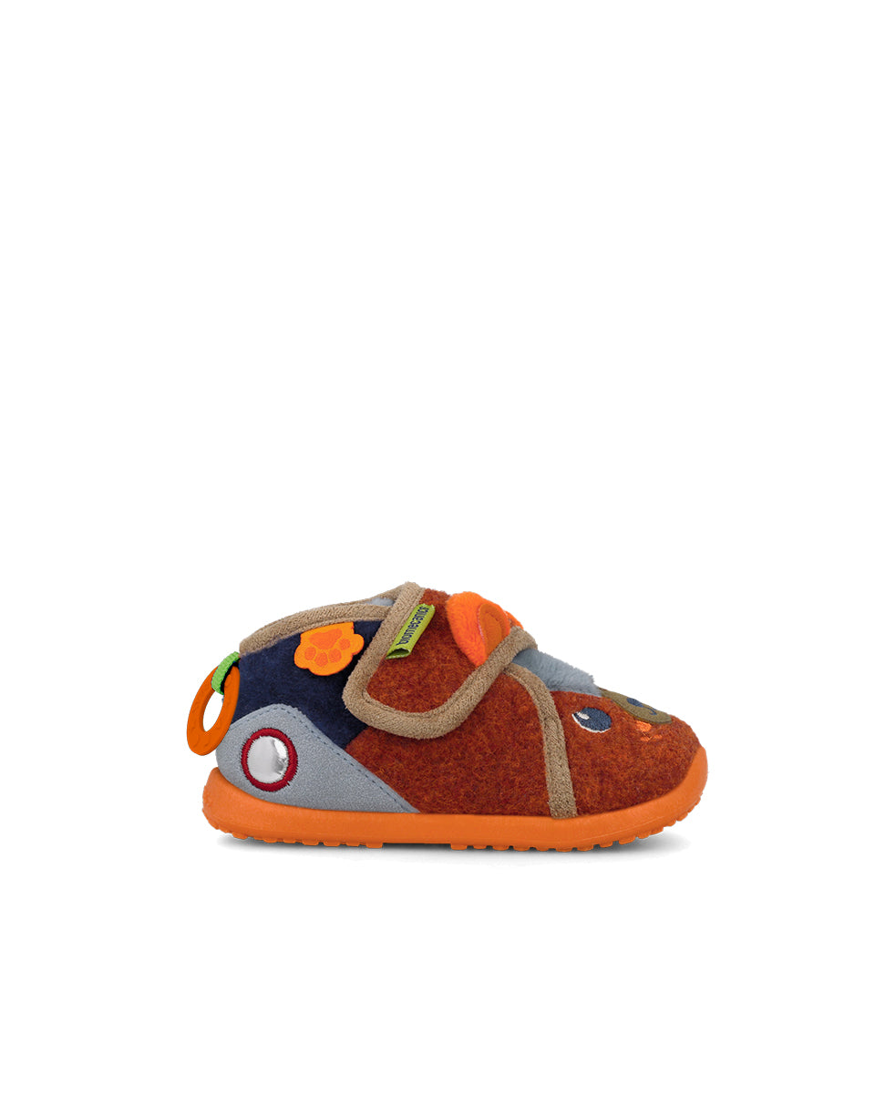 Biomecanics pantofi baieti de casa Biohome Sensory 19-26 Mat Naranja Animal