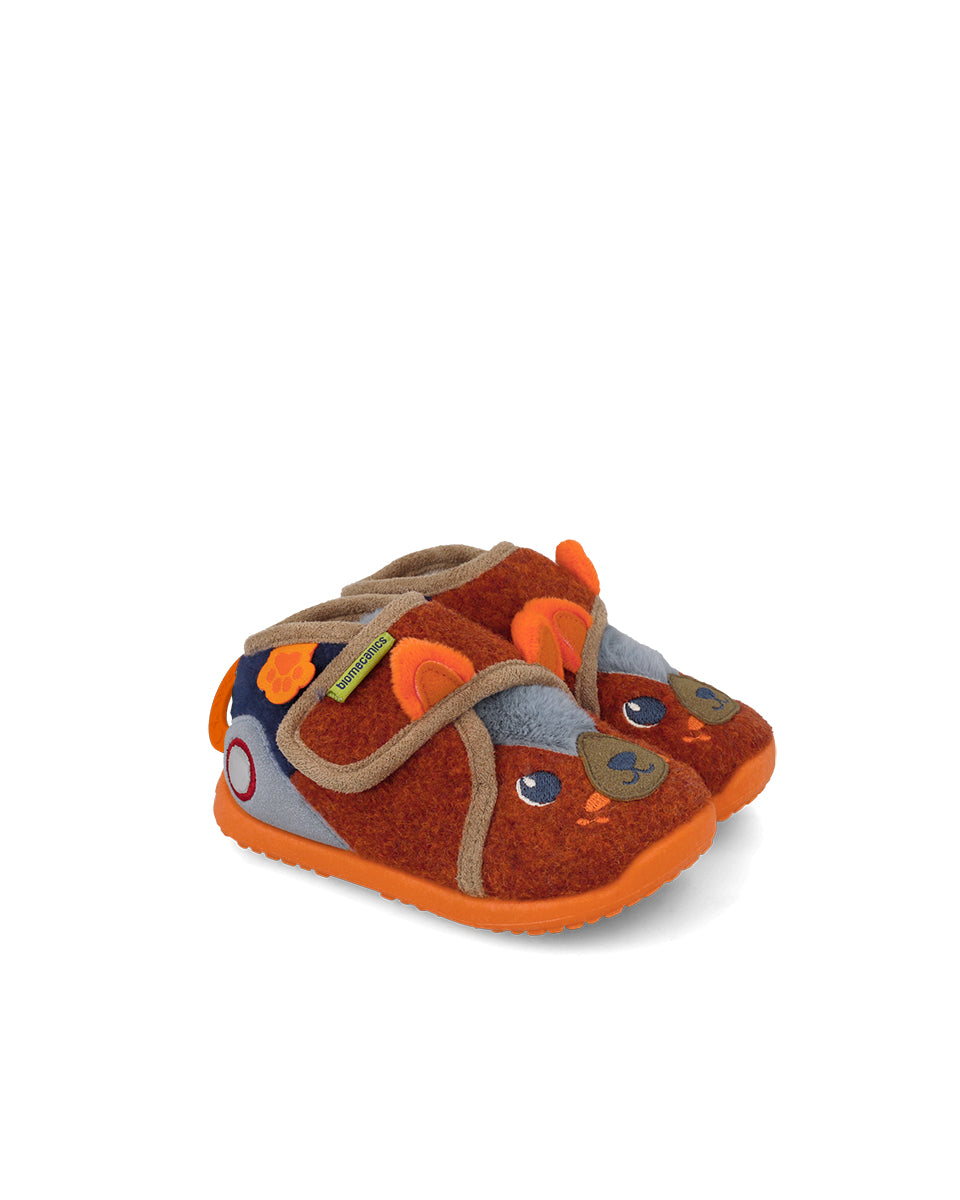 Biomecanics pantofi baieti de casa Biohome Sensory 19-26 Mat Naranja Animal