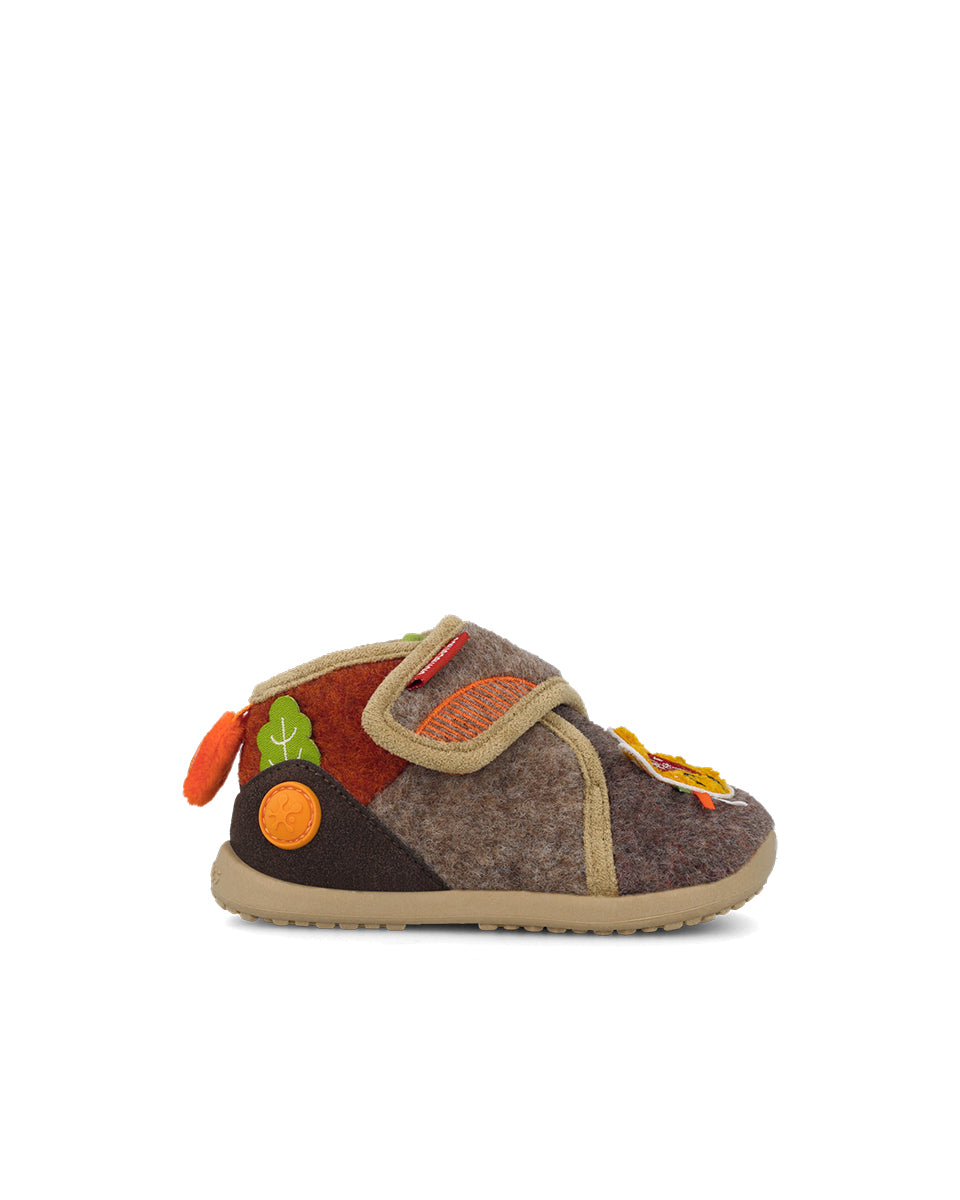 Biomecanics pantofi baieti de casa Biohome Sensory 19-26 Mat Marron Animal