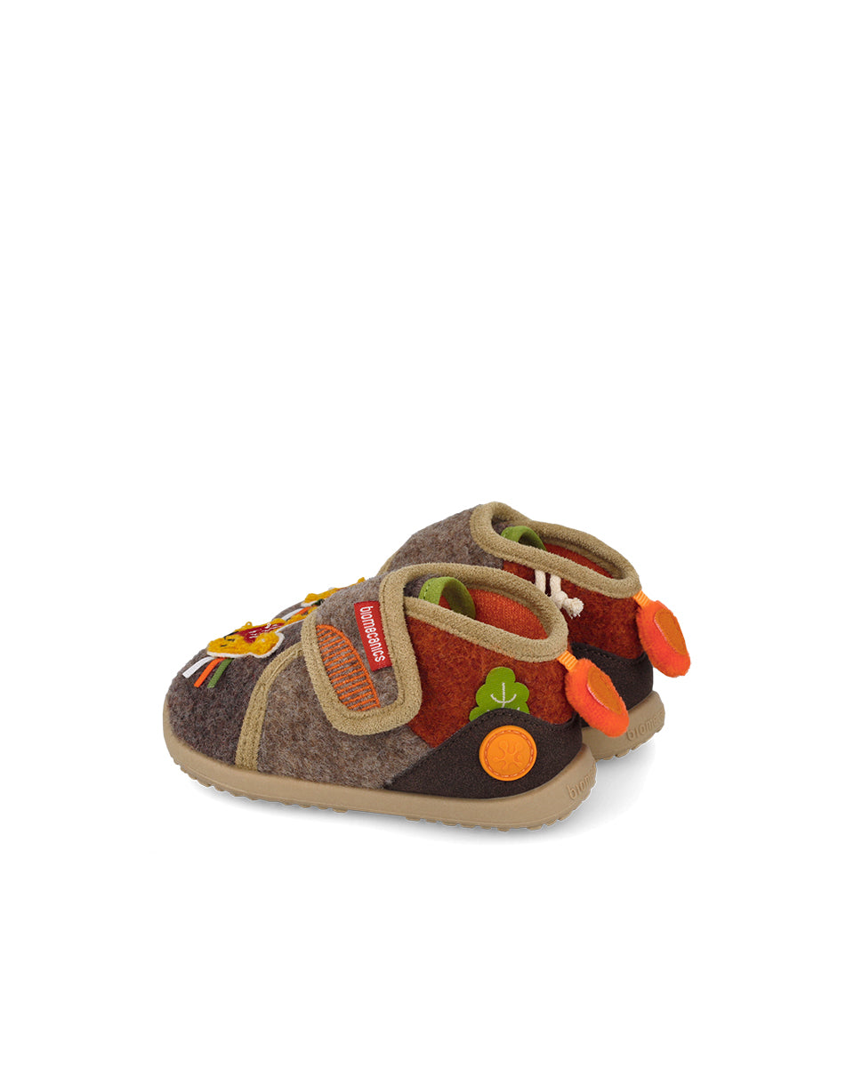 Biomecanics pantofi baieti de casa Biohome Sensory 19-26 Mat Marron Animal
