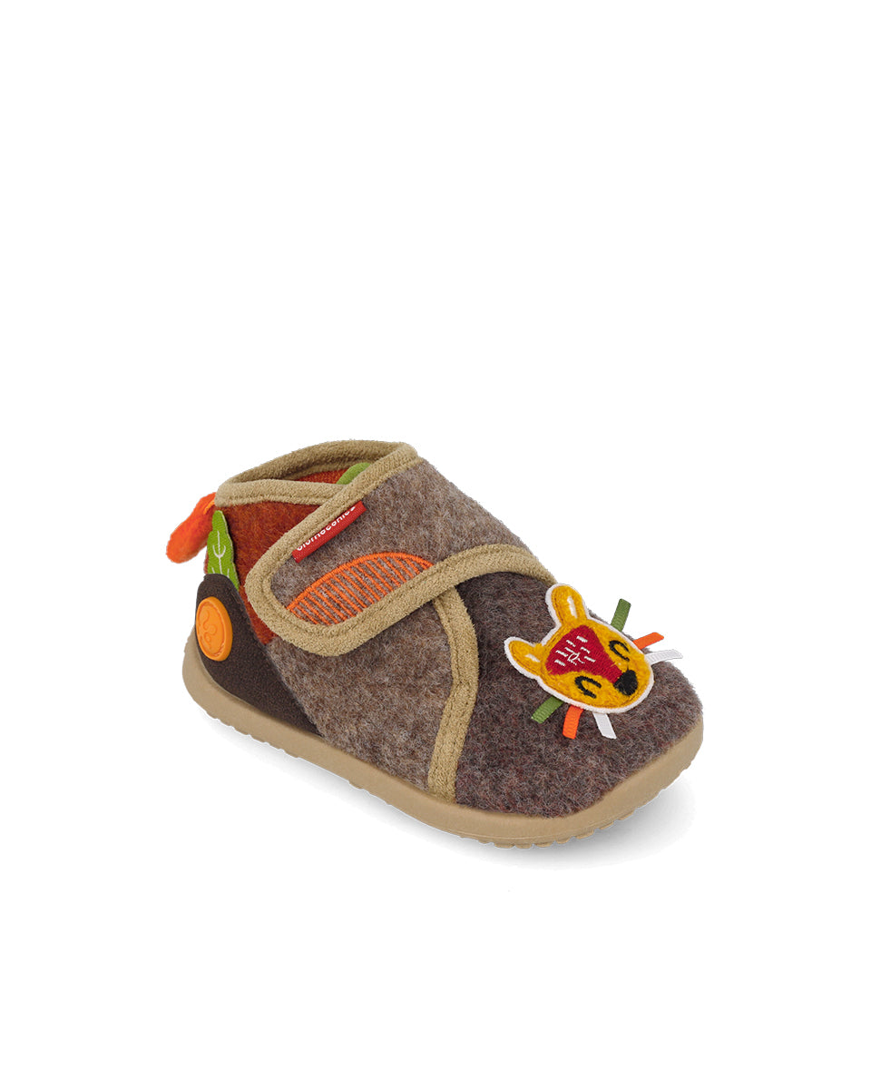 Biomecanics pantofi baieti de casa Biohome Sensory 19-26 Mat Marron Animal
