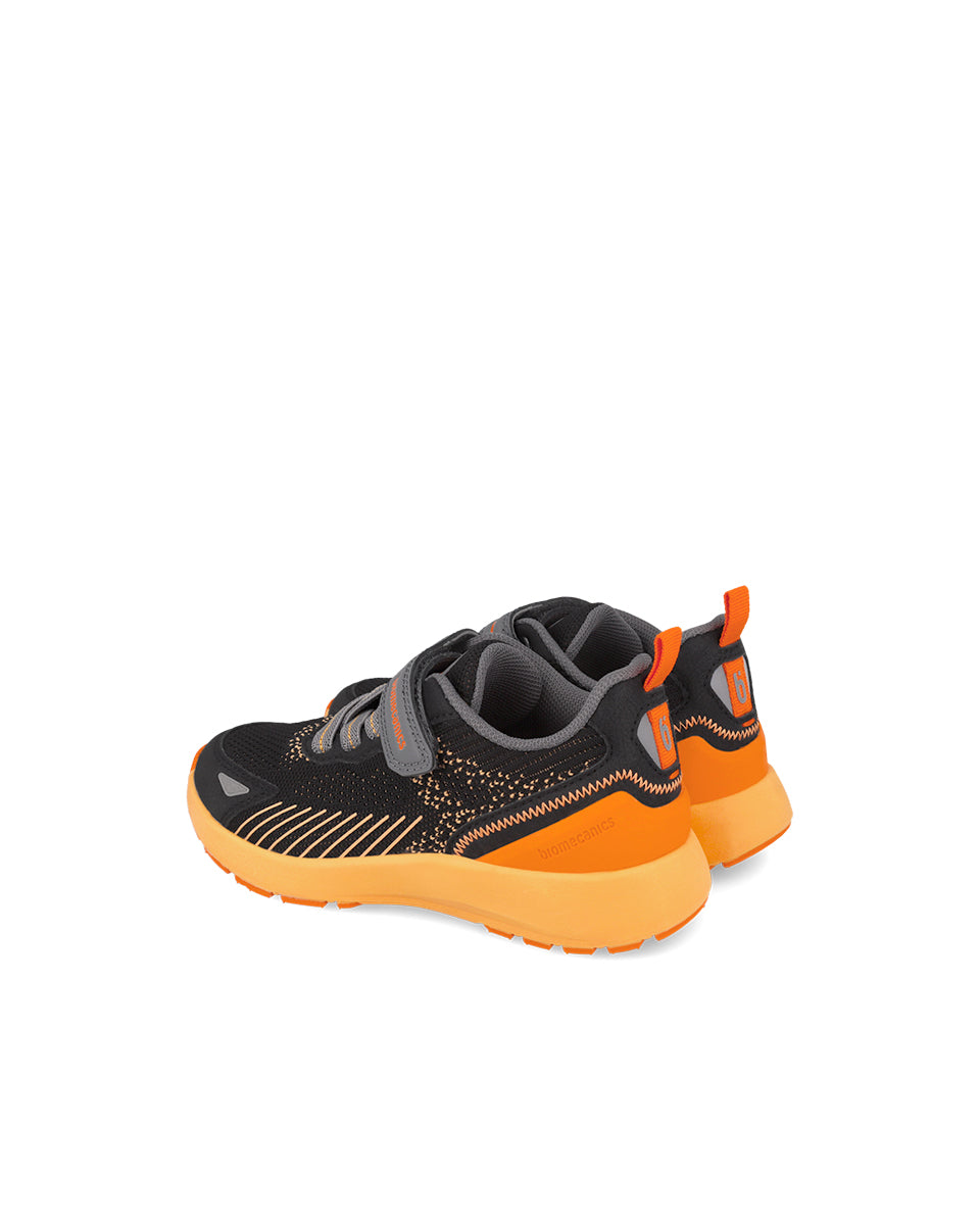 Biomecanics pantofi fete sport 28-36 Rejilla Negro cu portocaliu