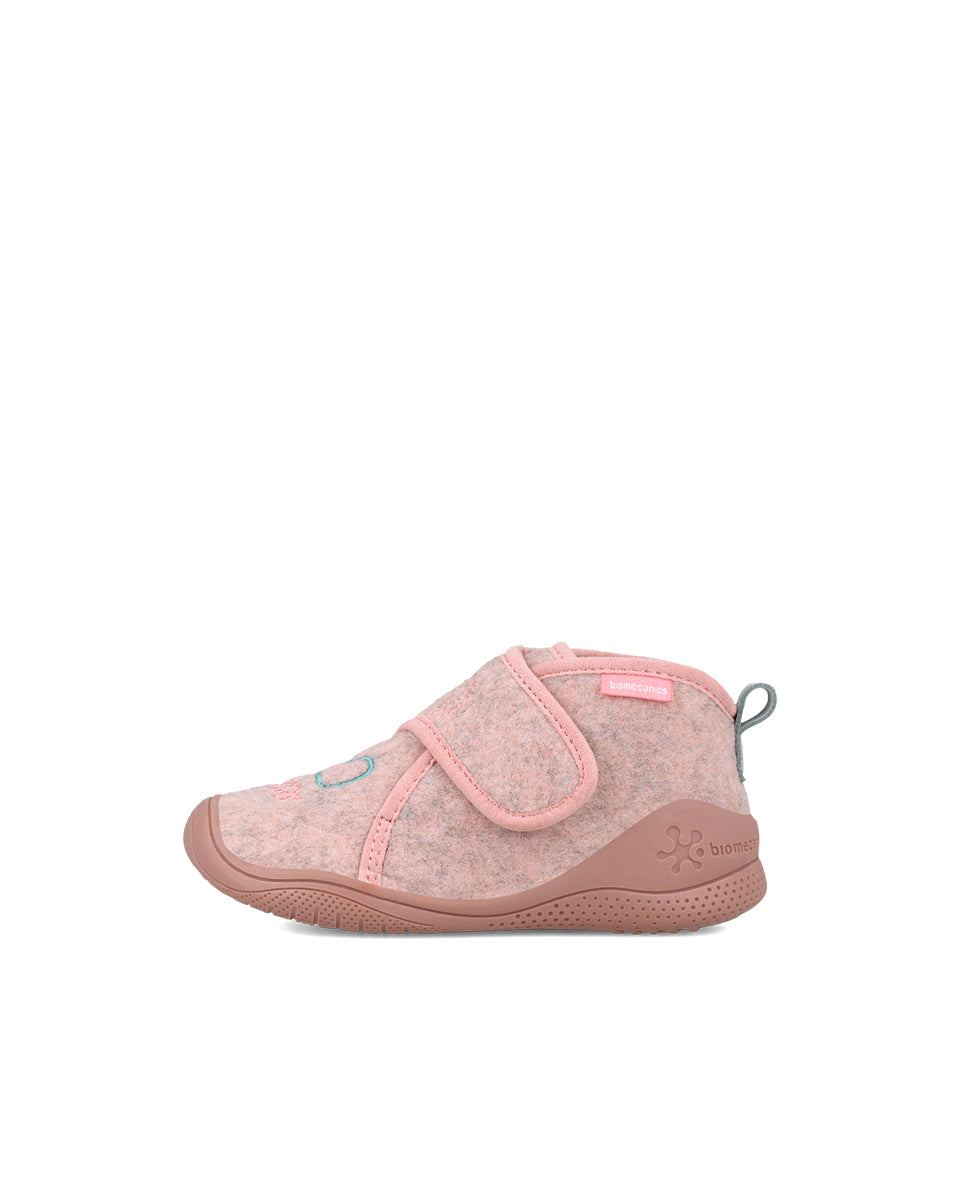Biomecanics pantofi fete de interior BioHome 25-30 Fieltro Rosa cu Love si inimioara