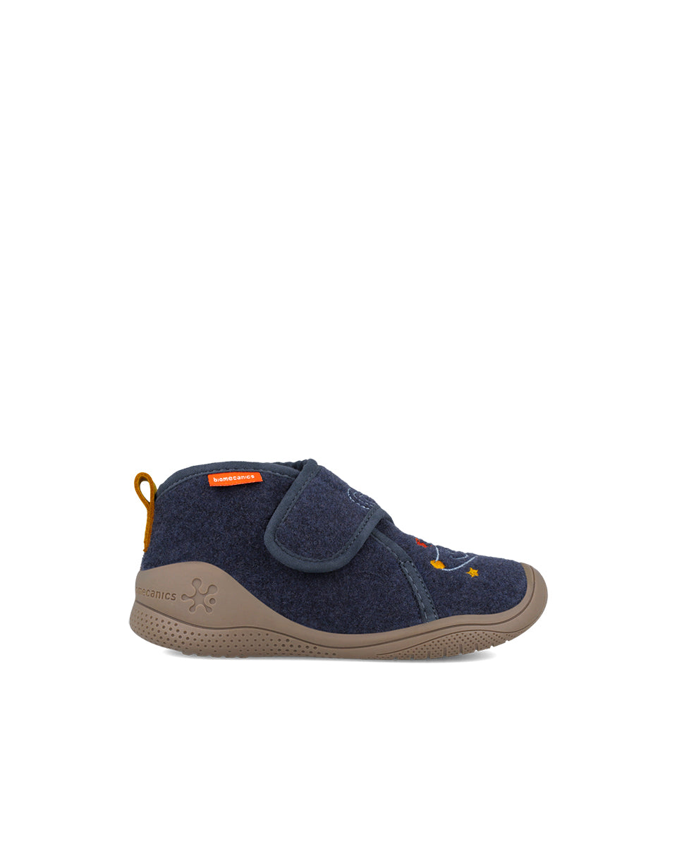 Biomecanics pantofi baieti de interior BioHome 25-30 Fieltro Azul cu animale