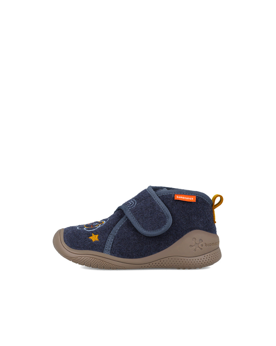 Biomecanics pantofi baieti de interior BioHome 25-30 Fieltro Azul cu animale