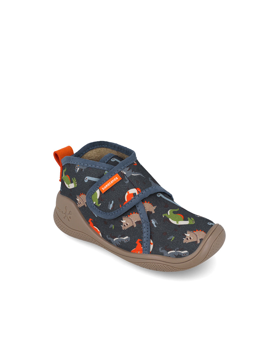Biomecanics pantofi baieti de interior BioHome 25-30 Gabardina Azul cu dino