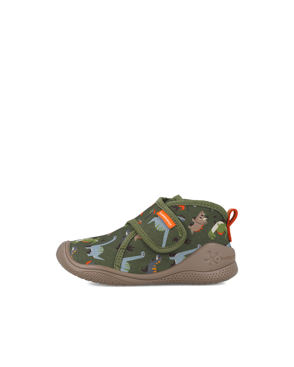 Biomecanics pantofi baieti de interior BioHome 25-30 Gabardina Kaky cu dino