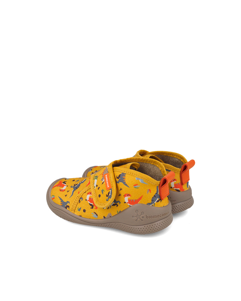 Biomecanics pantofi baieti de interior BioHome 25-30 Gabardina Mostaza cu dino