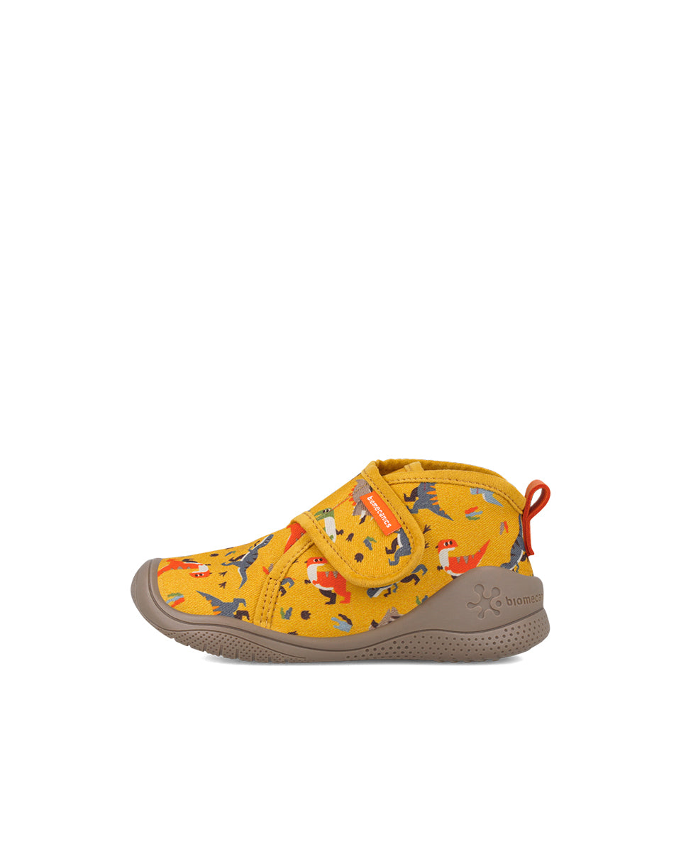 Biomecanics pantofi baieti de interior BioHome 25-30 Gabardina Mostaza cu dino