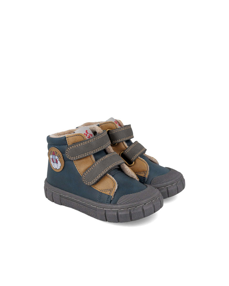 Garvalin By Biomecanics pantofi baieti Barefoot captusiti 22-28 Nobuck PU Azul Marino Imagine principală a produsului