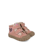 Garvalin By Biomecanics pantofi fete Barefoot captusiti 22-28 Nobuck PU Rosa cu inimioara