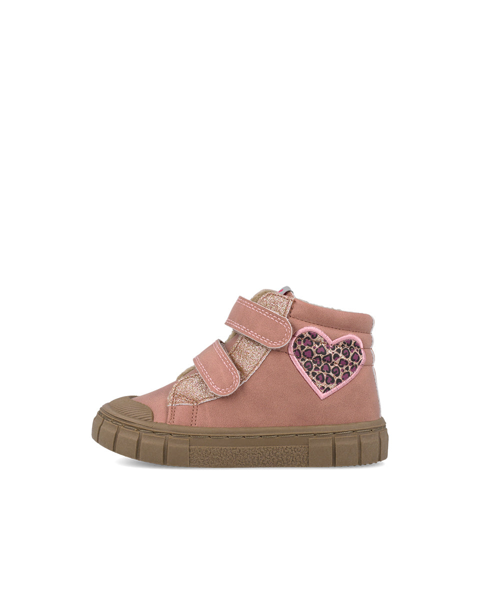Garvalin By Biomecanics pantofi fete Barefoot captusiti 22-28 Nobuck PU Rosa cu inimioara