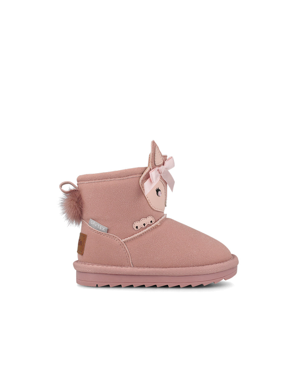 Garvalin By Biomecanics botine fete GRVTEX captusite 22-30 Mat Rosa  cu caprioara