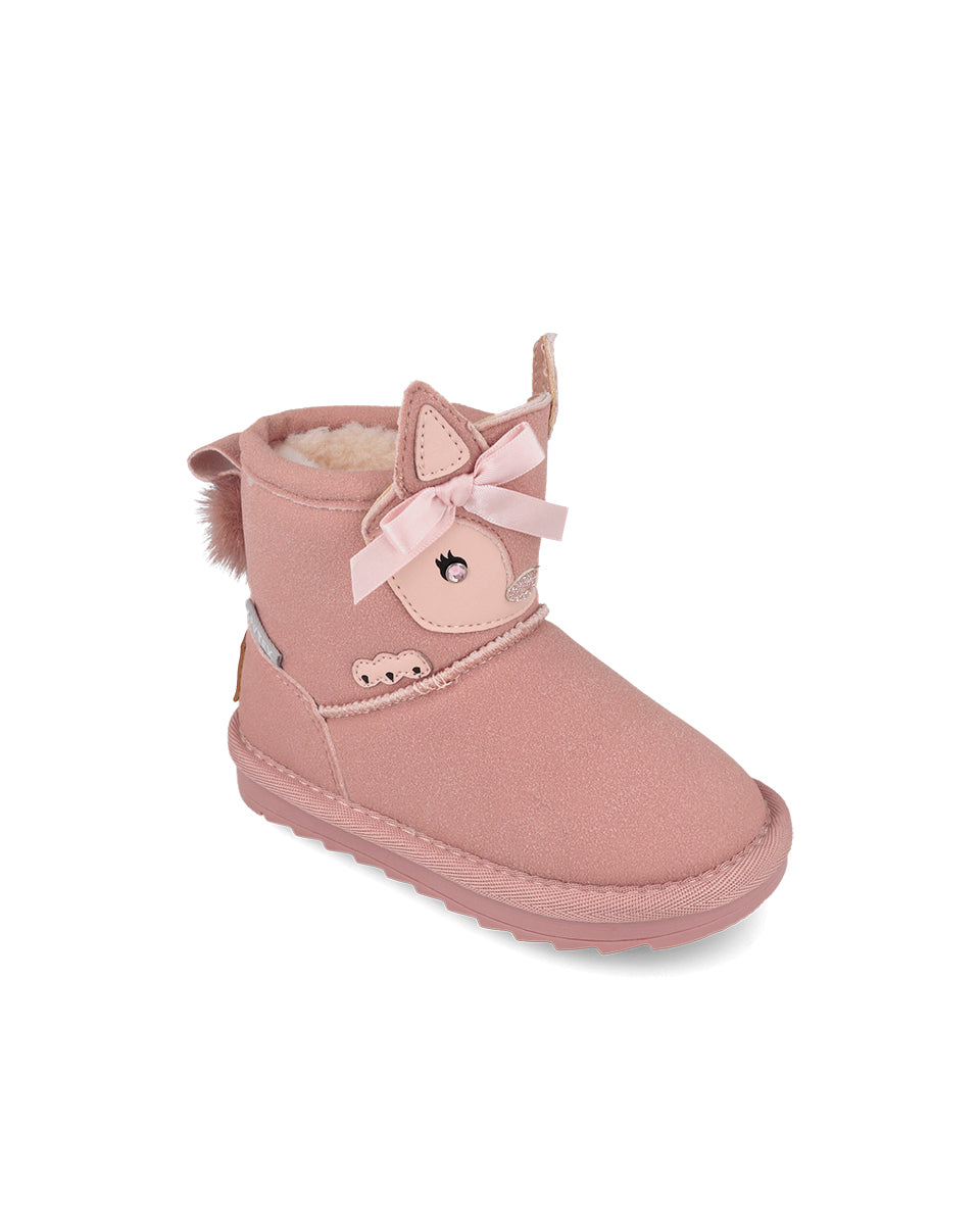 Garvalin By Biomecanics botine fete GRVTEX captusite 22-30 Mat Rosa  cu caprioara