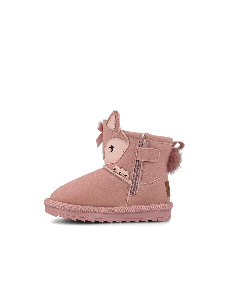 Garvalin By Biomecanics botine fete GRVTEX captusite 22-30 Mat Rosa  cu caprioara