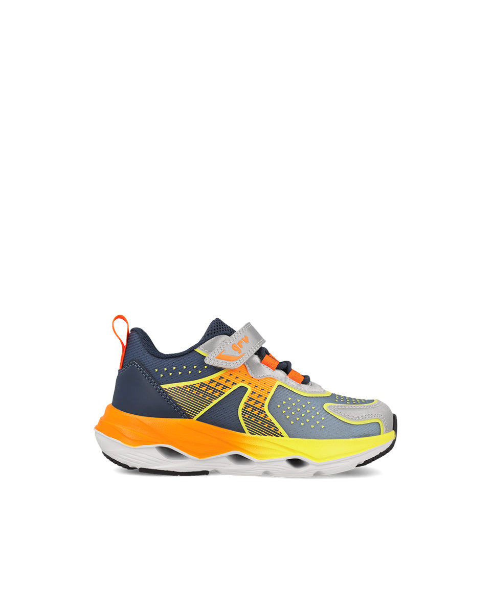 Garvalin By Biomecanics pantofi sport baieti 28-35 Mat Azul cu portocaliu si galben Imagine secundară a produsului
