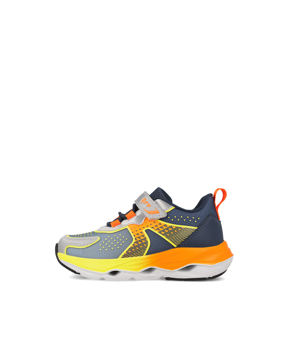 Garvalin By Biomecanics pantofi sport baieti 28-35 Mat Azul cu portocaliu si galben