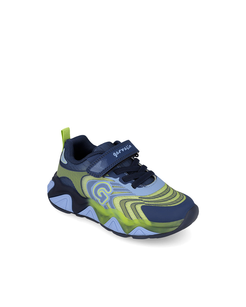 Garvalin By Biomecanics pantofi sport baieti 22-30 Mat Azul Y Lima