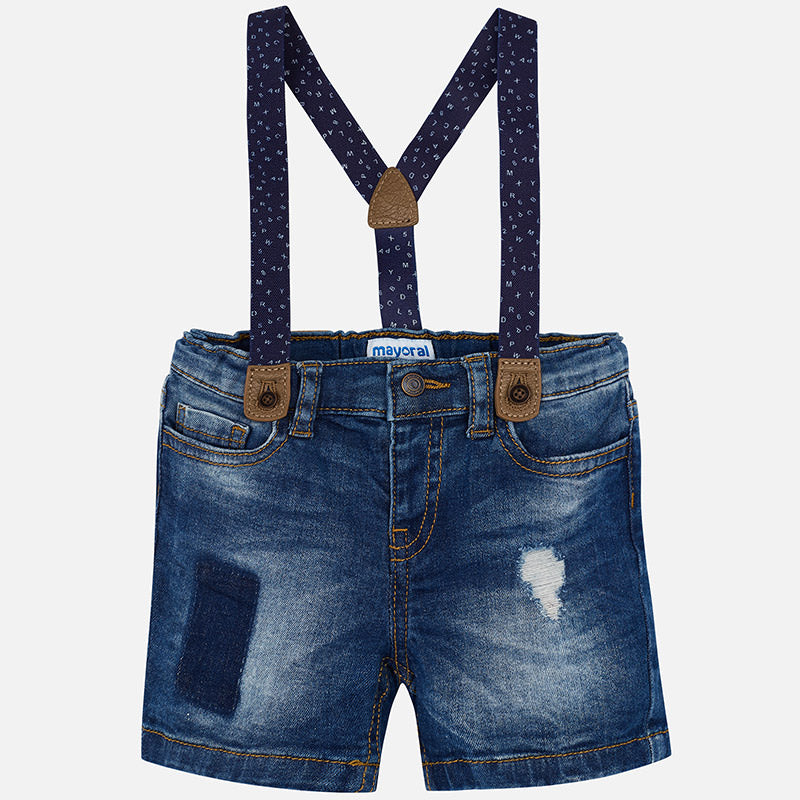 Mayoral pantaloni scurti de blugi cu bretele baieti 6-24 luni 1296-032 01 Imagine principală a produsului