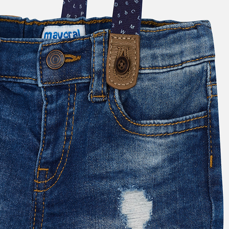 Mayoral pantaloni scurti de blugi cu bretele baieti 6-24 luni 1296-032 03