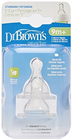 Dr.Brown's Tetine silicon cu gat ingust Y/9m+ 02