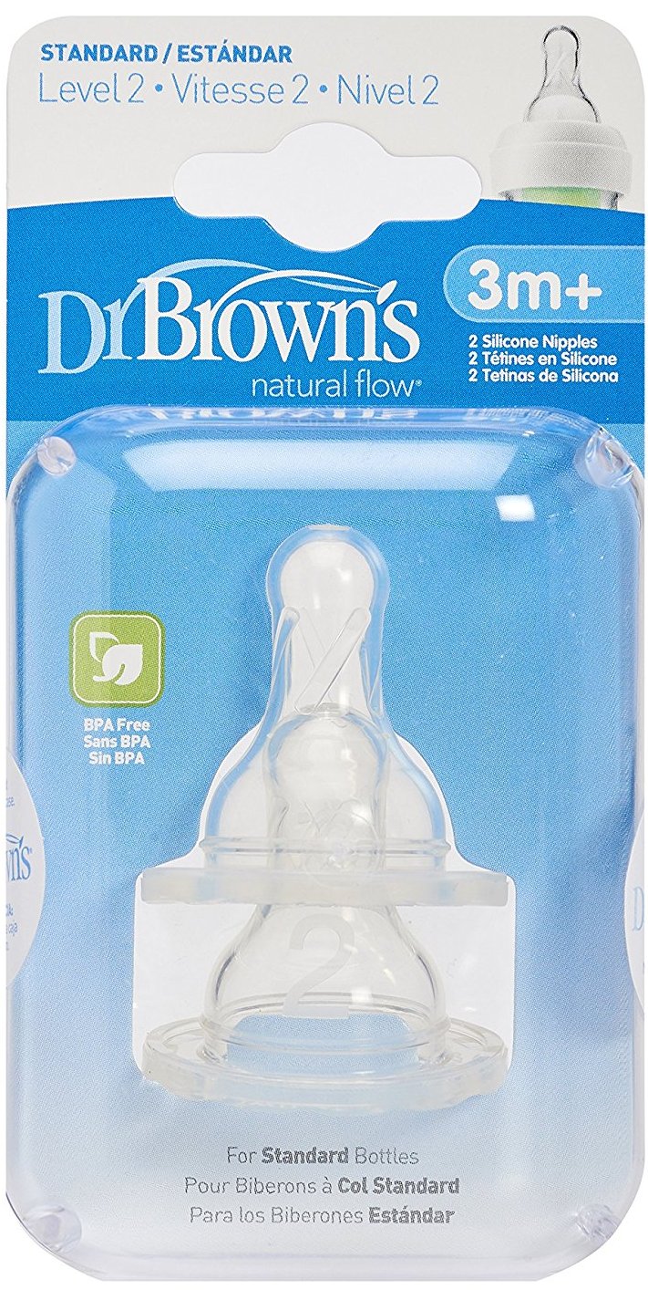 Dr.Brown's Tetine silicon cu gat ingust 2/3m+ 02